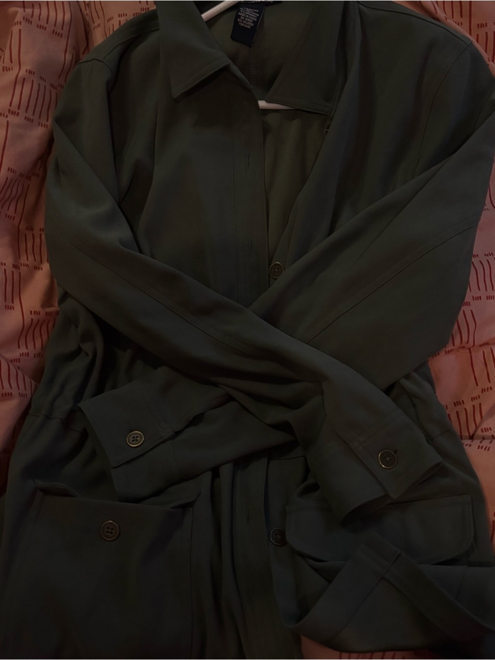 Denim&Co Olive Green Trench Coat